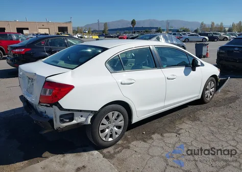 2012 Honda Civic Lx из США, поврежденный, VIN 2HGFB2F58CH598343
